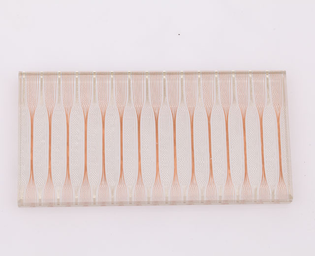 Laminated glass metal mesh