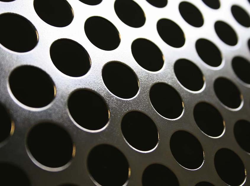 Why is the perforated mesh spray-painted? Why is the perforated mesh spray-painted?