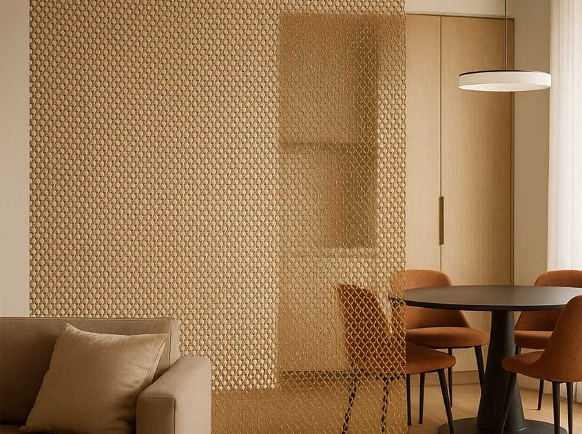 Elevate Modern Interiors with Versatile Decorative Chain Link Mesh Curtains