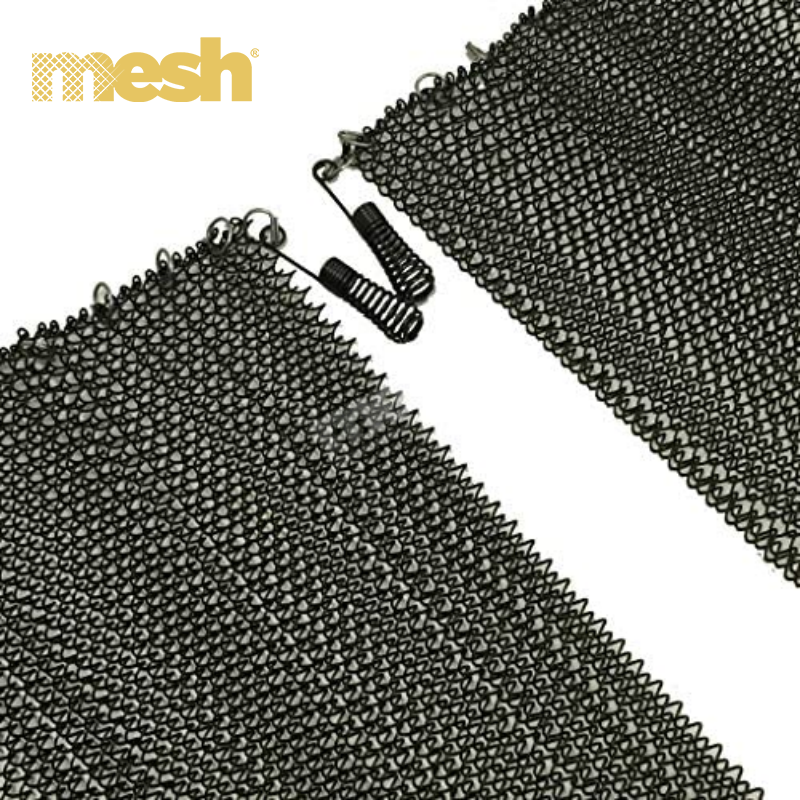 Metal Coil Drapery Fireplace Screen: A Decorative Mesh Curtain for Modern Fireplaces