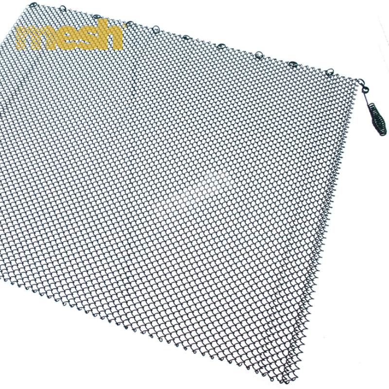 Metal Coil Drapery Fireplace Screen: A Decorative Mesh Curtain for Modern Fireplaces